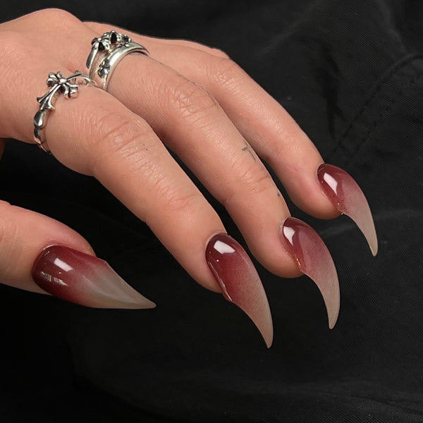 Blood Sacrifice |  Dark Red Hue  Werewolf Nails Claws Nails 23mm