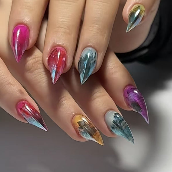 Beast Feast | Colorful  Fox Nails  Claw Press On Nails  23mm