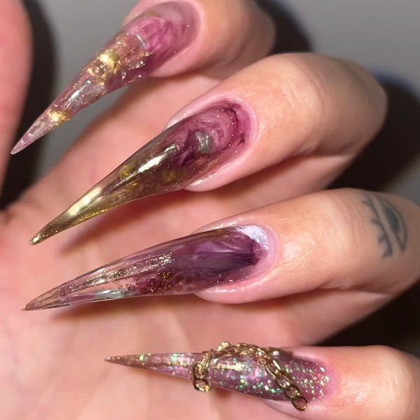 BeastFeast | Purple-Gold  Werewolf Nails Claws Nails  30mm