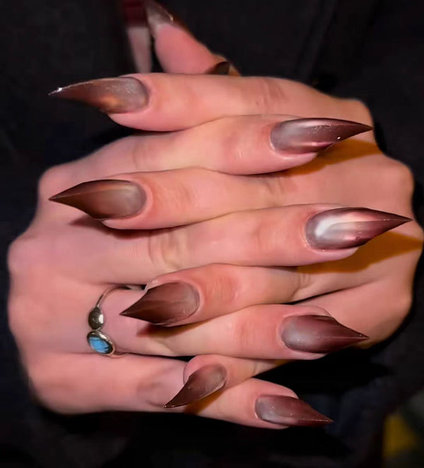 Beast Sacrifice | 2B06 caramel gradient claw nails dragon armor talon nails claw press on nails