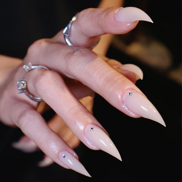 Fatal Angel | 1A72 nude eagle claw nails elegant press on nails glove rings sharp nails long claw press on nails