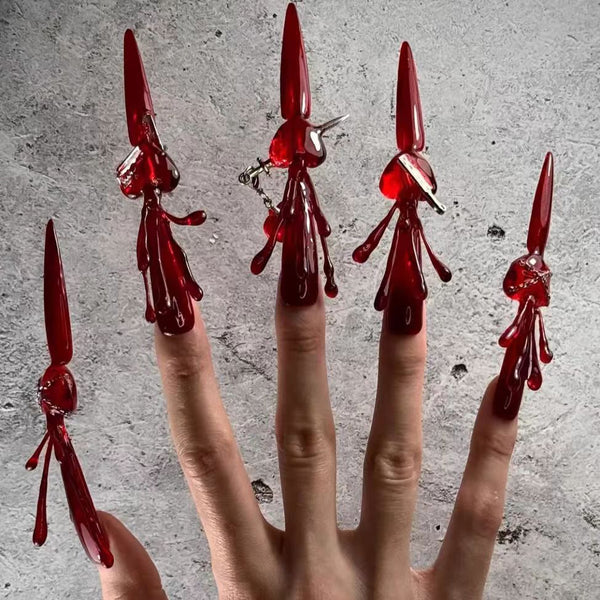 Beast Sacrifice | 2S20 irregular claws werewolf claw nails talon nails acrylic press on nails anime nails armor