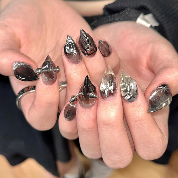 Beast Sacrifice | 1S231 cyber cat claw nails halloween nails anime nails claw press on claw nails sharp nails short press on nails