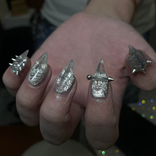 Beast Sacrifice | 1S229 bone spike cat claw nails halloween nails anime nails claw press on claw nails sharp nails