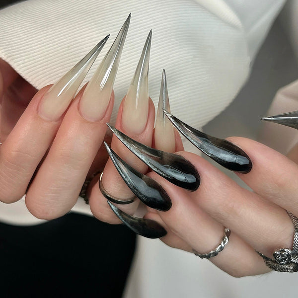 Beast Sacrifice | 1S218 dark angle claw nails acrylic press on nails anime nails claw press on nails sharp nails AB pressons
