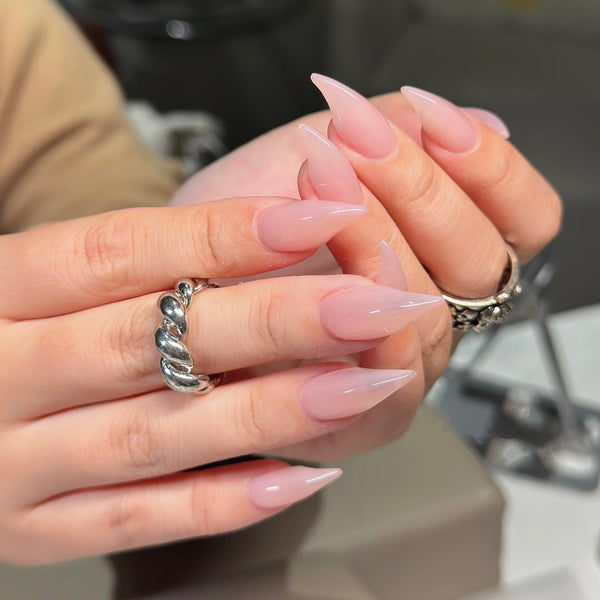Fatal Angel | 1A65 pink dragon claw acrylic nails sharp nails claw press on nails armor gloves elegant pressons party nails