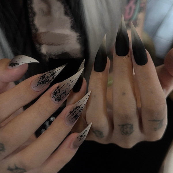 Beast Sacrifice | 1S234 gradient eagle claw nails AB press on nails halloween nails anime nails claw press on claw nails sharp nails glove rings