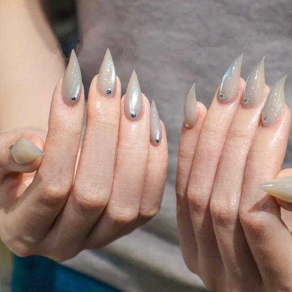 Fatal Angel | 1A75 coffee fox claw nails acrylic press on nails glove rings sharp nails claw press on nails armor